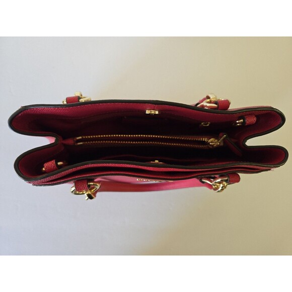 Coach Minetta Crossgrain Leather Purse Pink F57847 GUC Missing Shoulder Strap - Picture 8 of 9